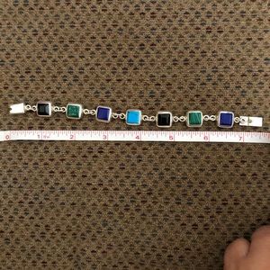 925 7 1/4 inch multi- color bracelet.